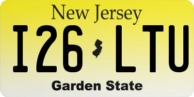 NJ license plate I26LTU
