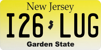 NJ license plate I26LUG