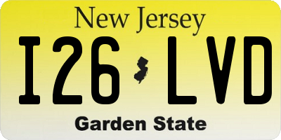 NJ license plate I26LVD
