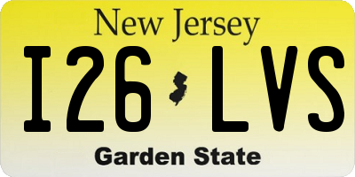 NJ license plate I26LVS