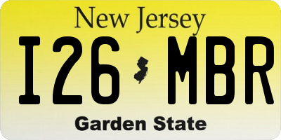 NJ license plate I26MBR