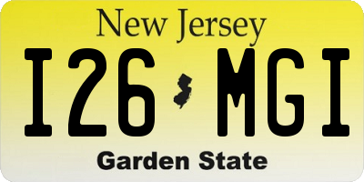 NJ license plate I26MGI