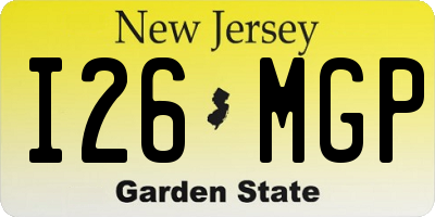 NJ license plate I26MGP