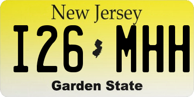 NJ license plate I26MHH