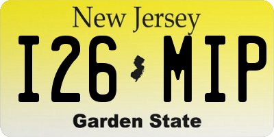 NJ license plate I26MIP