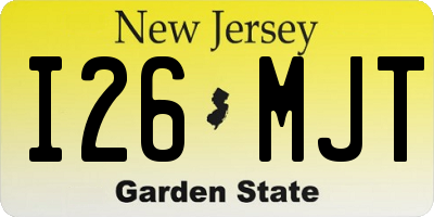 NJ license plate I26MJT
