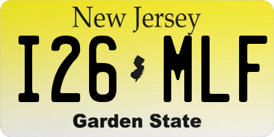 NJ license plate I26MLF