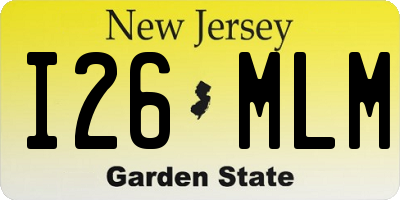 NJ license plate I26MLM