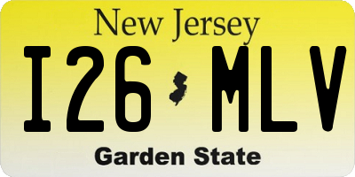 NJ license plate I26MLV