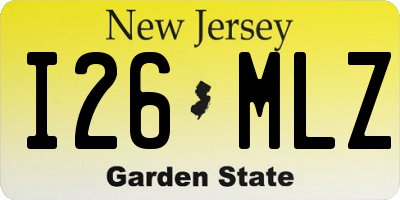 NJ license plate I26MLZ