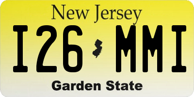 NJ license plate I26MMI