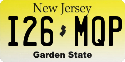 NJ license plate I26MQP