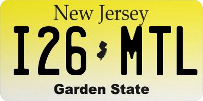 NJ license plate I26MTL