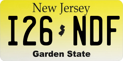 NJ license plate I26NDF