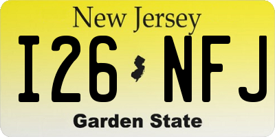 NJ license plate I26NFJ