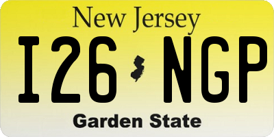 NJ license plate I26NGP