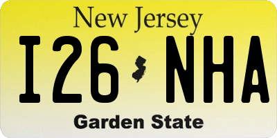 NJ license plate I26NHA