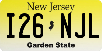 NJ license plate I26NJL