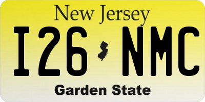 NJ license plate I26NMC