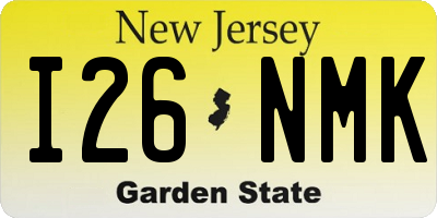 NJ license plate I26NMK