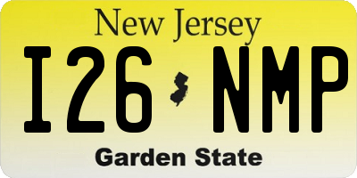 NJ license plate I26NMP