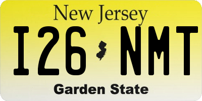 NJ license plate I26NMT