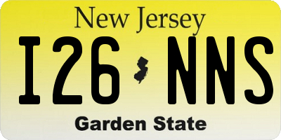 NJ license plate I26NNS