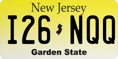 NJ license plate I26NQQ