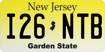 NJ license plate I26NTB