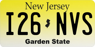 NJ license plate I26NVS