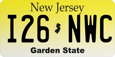 NJ license plate I26NWC