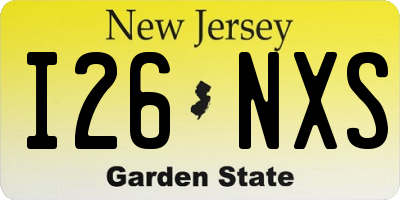 NJ license plate I26NXS