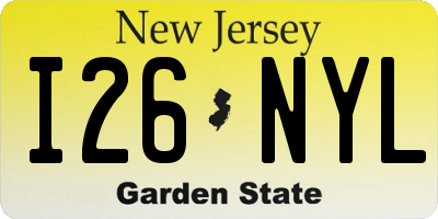 NJ license plate I26NYL
