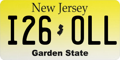 NJ license plate I26OLL