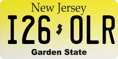 NJ license plate I26OLR
