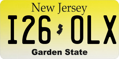 NJ license plate I26OLX