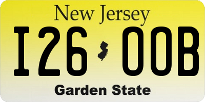NJ license plate I26OOB