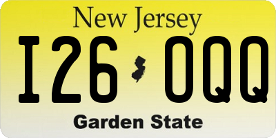 NJ license plate I26OQQ