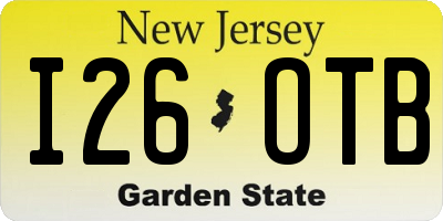 NJ license plate I26OTB