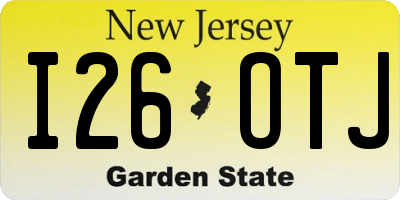 NJ license plate I26OTJ