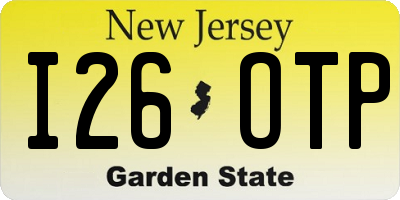 NJ license plate I26OTP