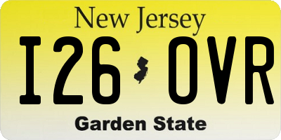 NJ license plate I26OVR