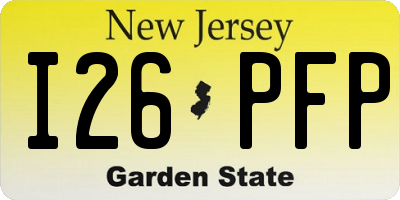 NJ license plate I26PFP