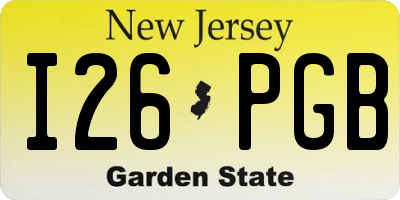 NJ license plate I26PGB