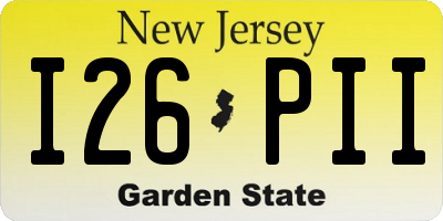 NJ license plate I26PII