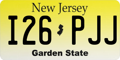 NJ license plate I26PJJ