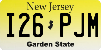 NJ license plate I26PJM