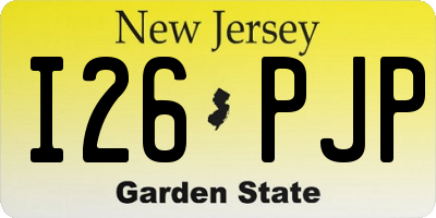 NJ license plate I26PJP