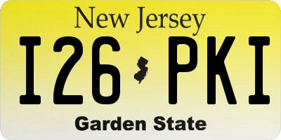 NJ license plate I26PKI