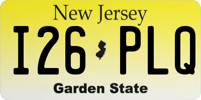 NJ license plate I26PLQ